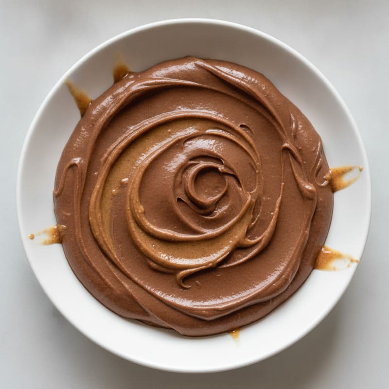 Silky Chocolate Protein Pudding with Almond Butter Swirl
