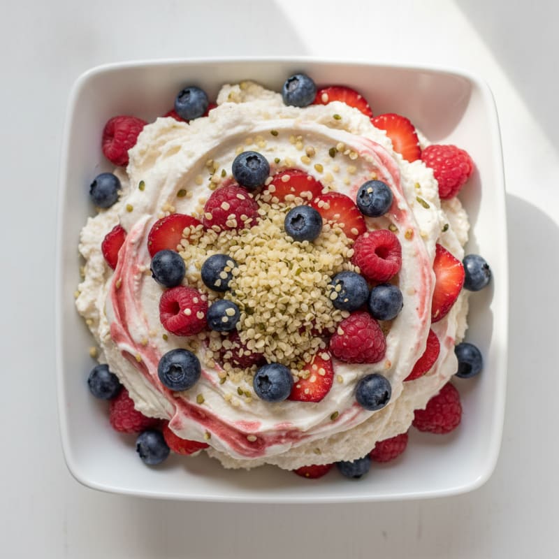 Silky Greek Yogurt Protein Parfait with Mixed Berries