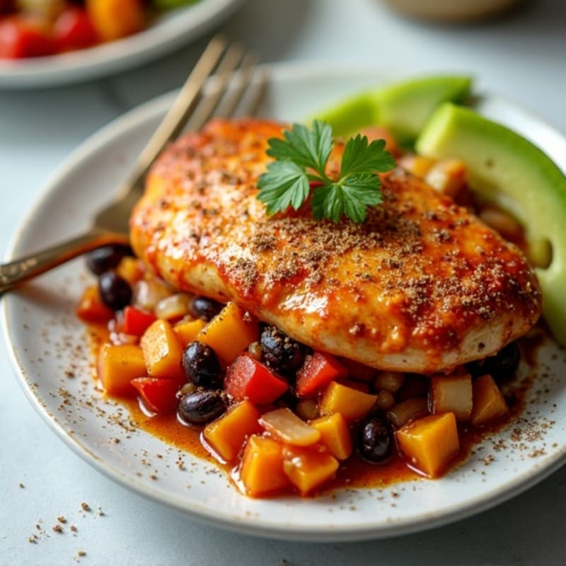 High Protein Chicken Enchilada Skillet