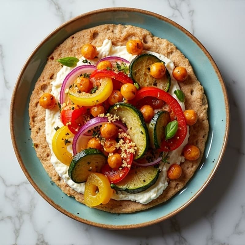 Herb-Roasted Vegetable and Goat Cheese Flatbread