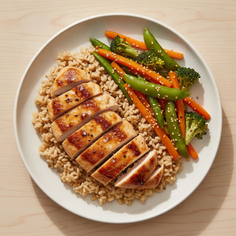 Teriyaki Chicken with Sesame Vegetables