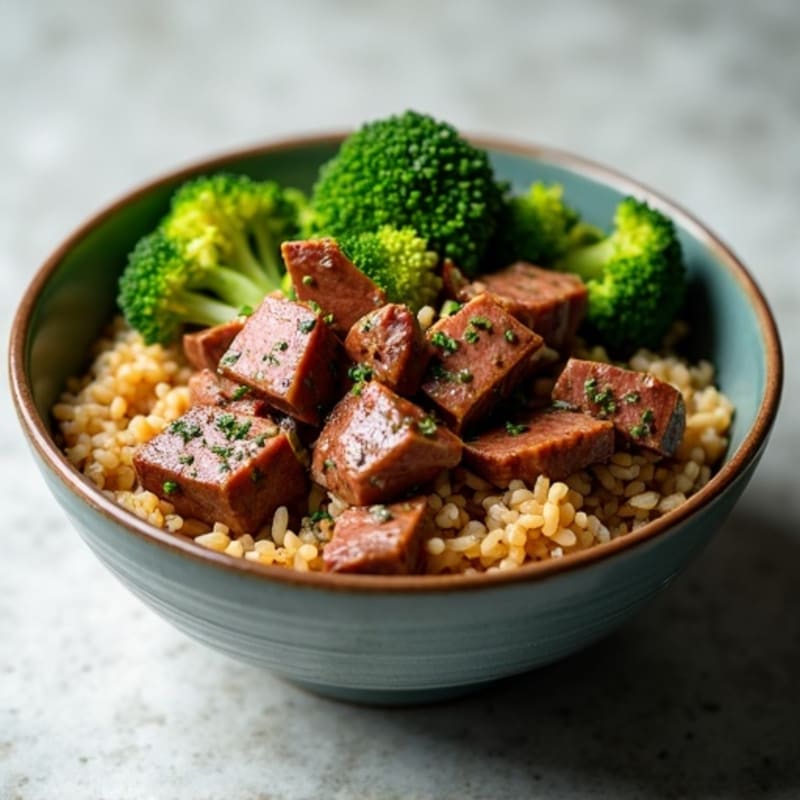 Ginger-Garlic Beef and Broccoli Rice Bowl