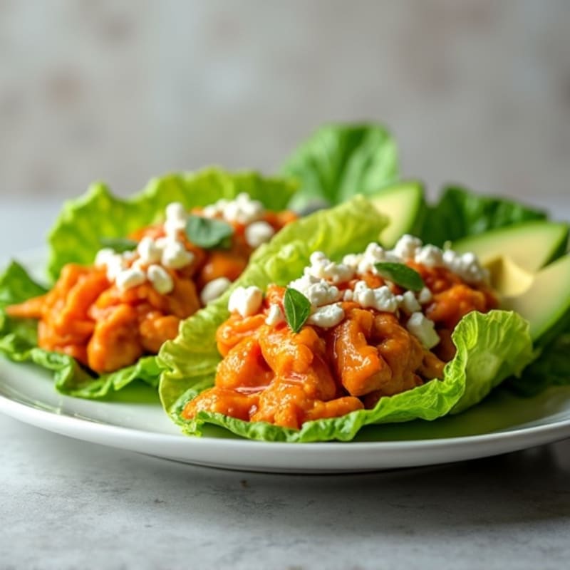 Spicy Buffalo Ranch Chicken Lettuce Wrap