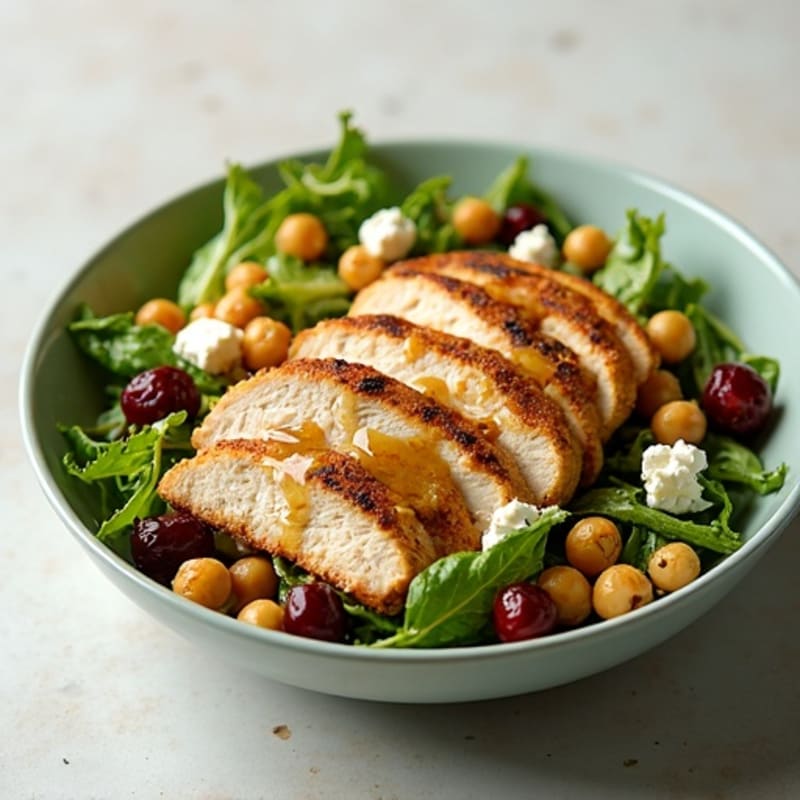 Grilled Turkey Breast Salad with Chickpeas and Lemon Vinaigrette