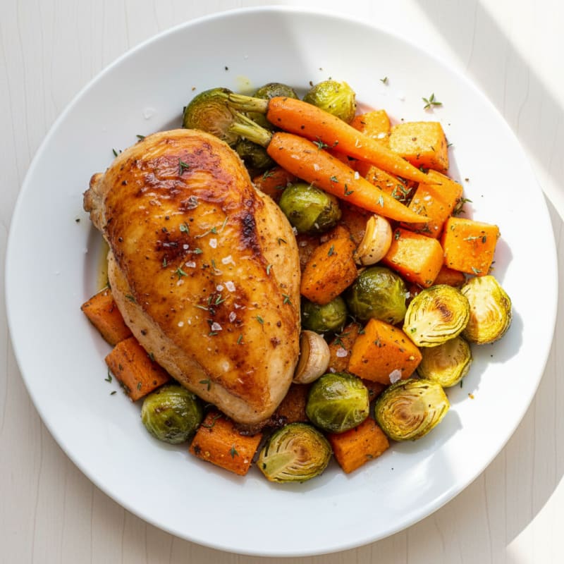 Golden Roasted Chicken and Root Vegetables