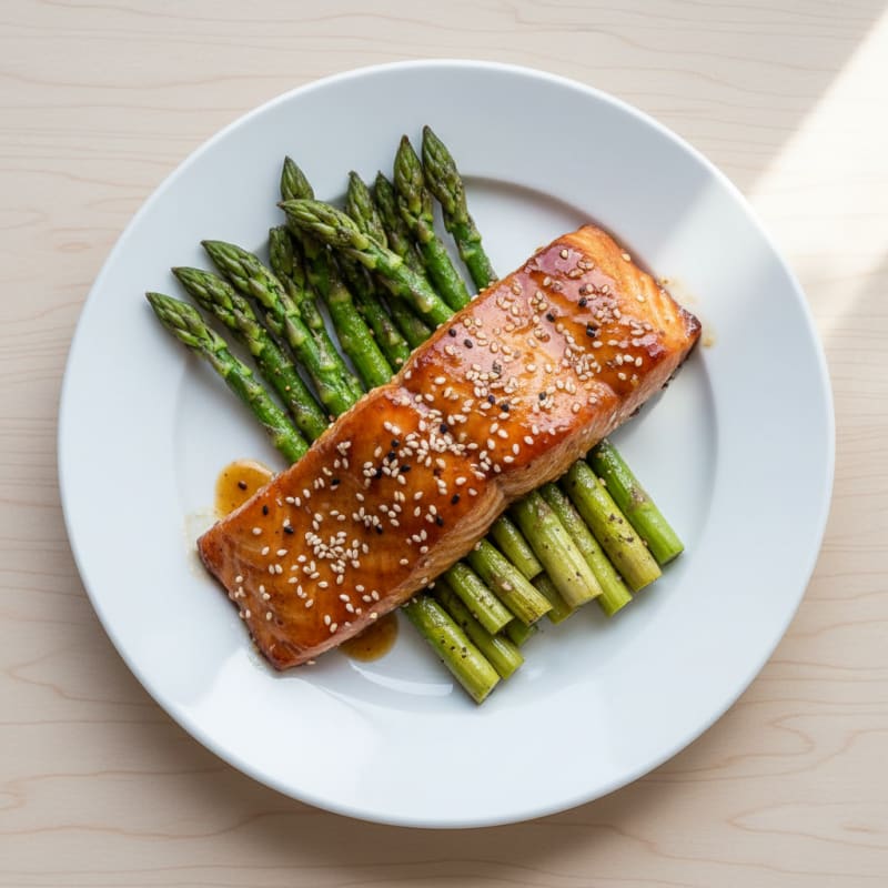Teriyaki Glazed Salmon with Roasted Asparagus
