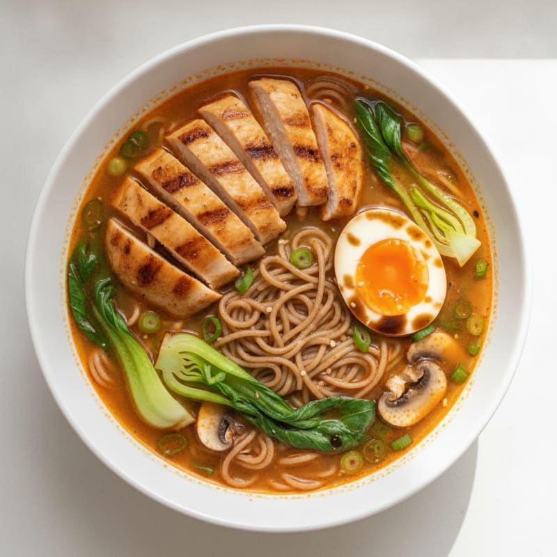 Sriracha Chicken Ramen Soup