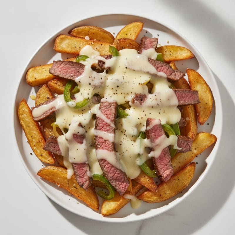 Philly Cheesesteak Loaded Potato Fries