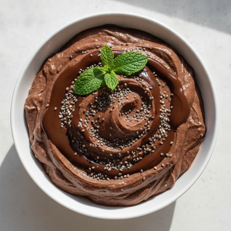 Chocolate Protein Greek Yogurt with Chia Seeds