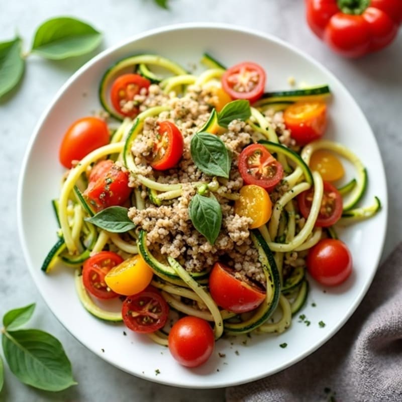 Protein-Packed Turkey and Zucchini Noodle Skillet