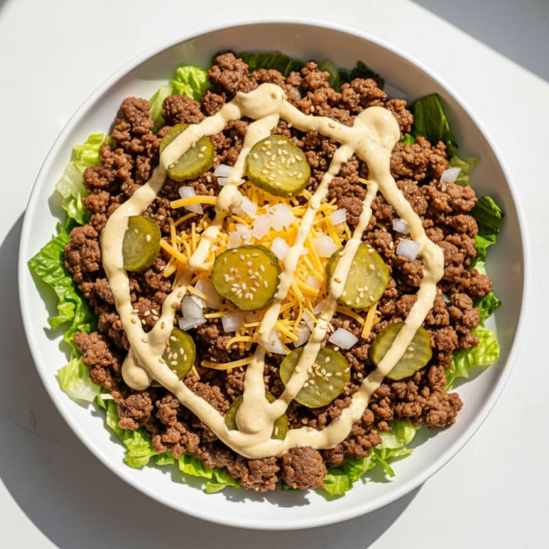 Creamy Big Mac Beef Bowl