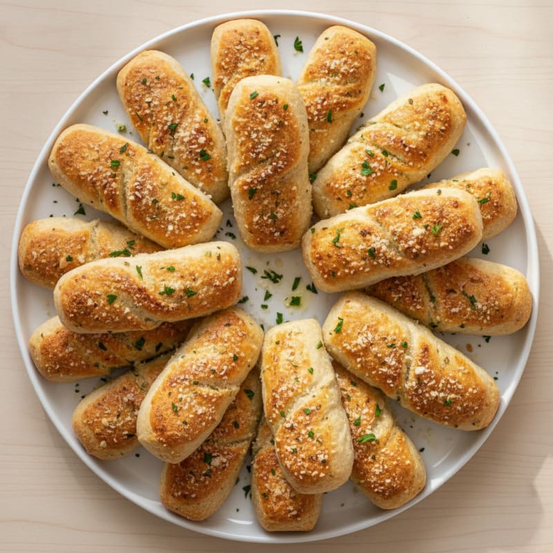 Warm Garlic Parmesan Breadsticks