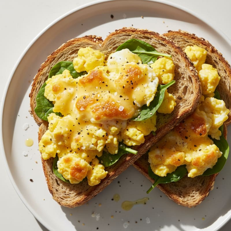 Golden Cheesy Egg White Toast