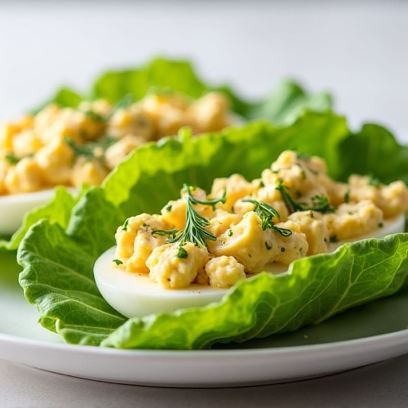Creamy Egg Salad Lettuce Wraps