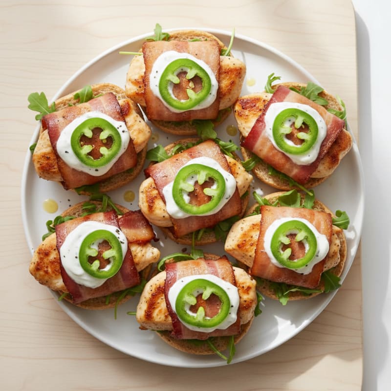 Bacon-Wrapped Jalapeño Chicken Sliders