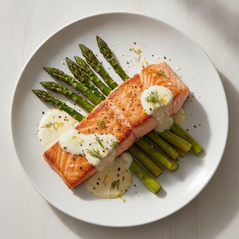 Pan-Seared Salmon with Lemon-Dill Sauce