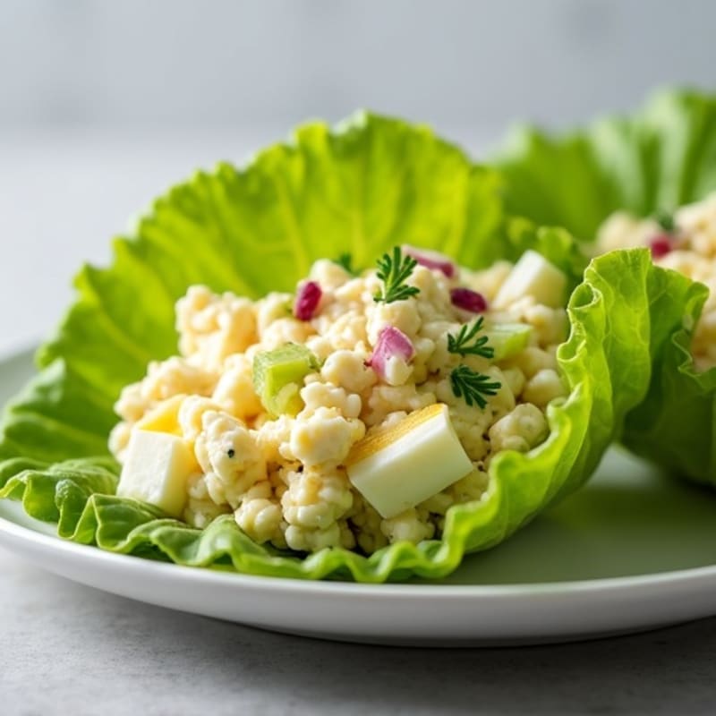 Creamy Greek Yogurt Egg Salad Lettuce Wrap