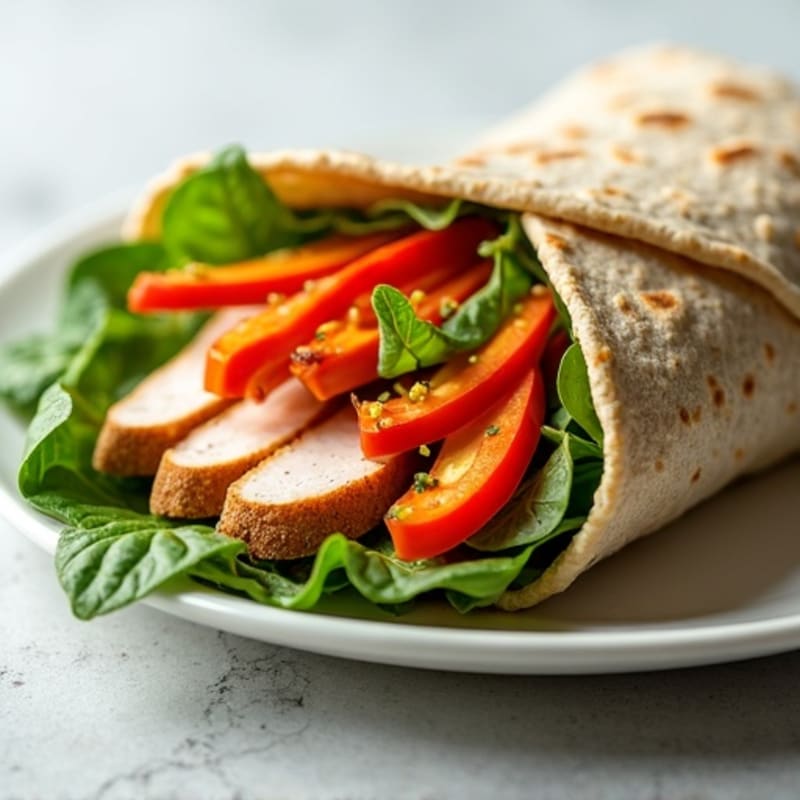 Turkey and Crispy Vegetable Wraps