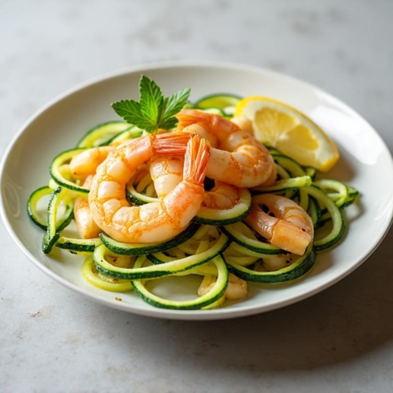 Citrus-Garlic Shrimp with Zucchini Noodles