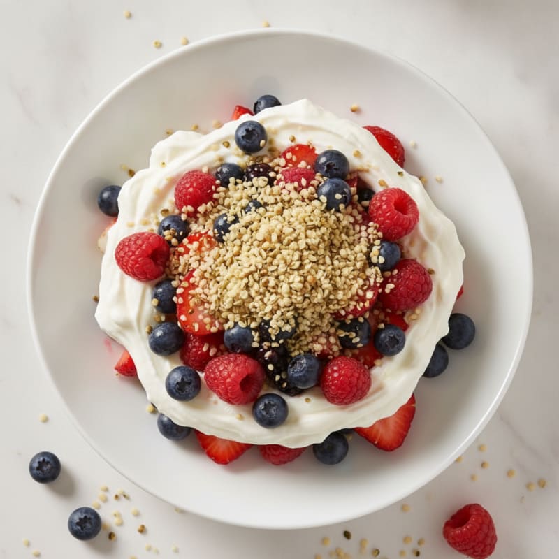 Greek Yogurt Protein Parfait with Mixed Berries
