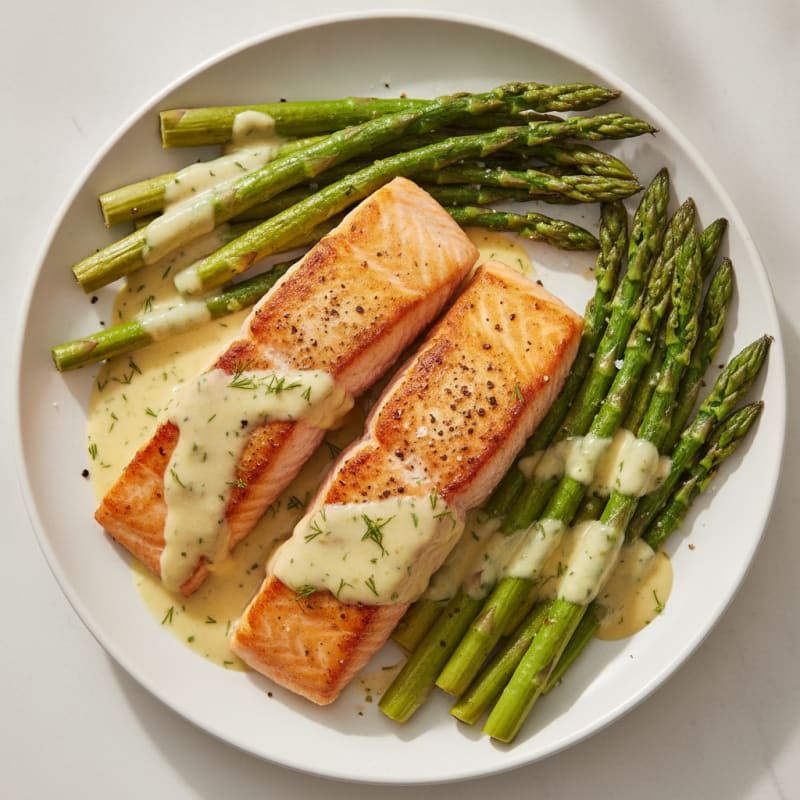Pan-Seared Salmon with Lemon-Dill Sauce