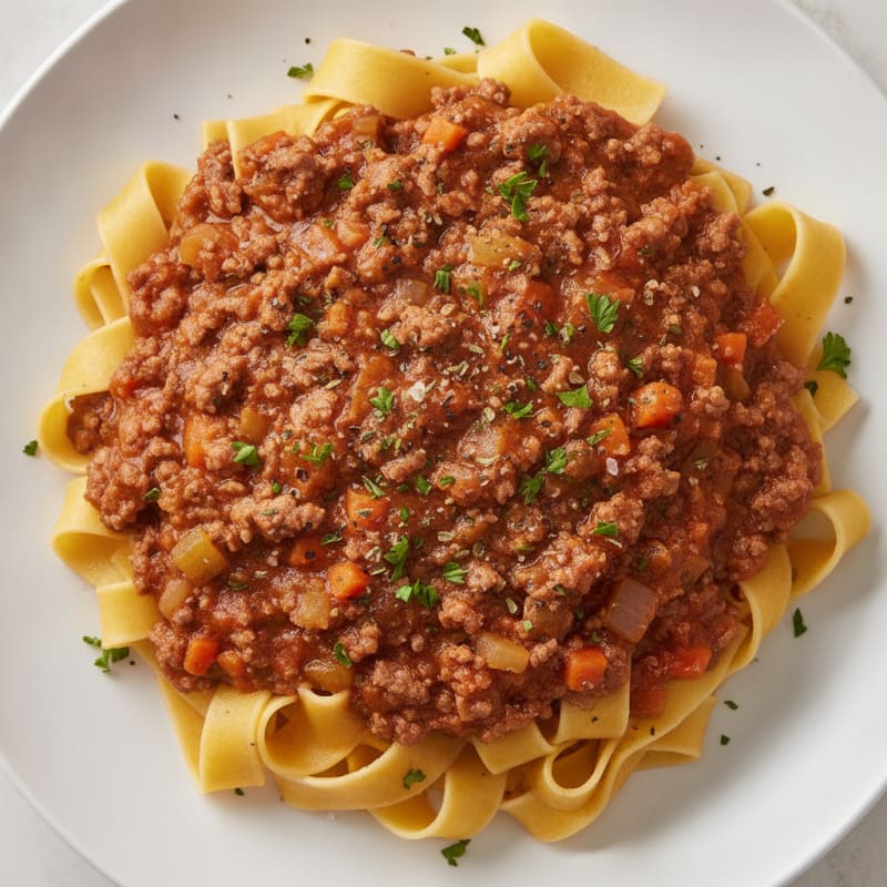 Classic Beef Bolognese with Pappardelle