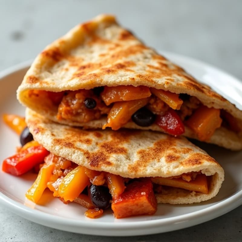 Crispy BBQ Chicken and Black Bean Quesadilla