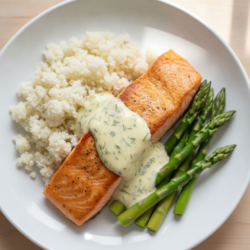 Pan-Seared Salmon with Lemon-Dill Sauce