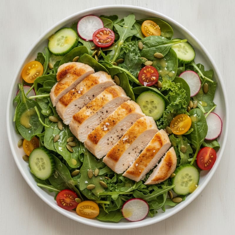 Vibrant Garden Green Salad with Lemon Vinaigrette