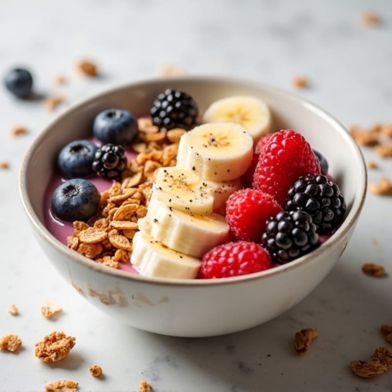 Cottage Cheese Berry Bowl with Toasted Almonds