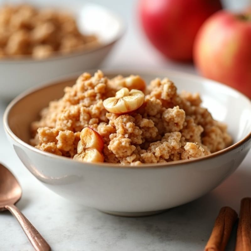 Apple Cinnamon Protein Oatmeal Crumble