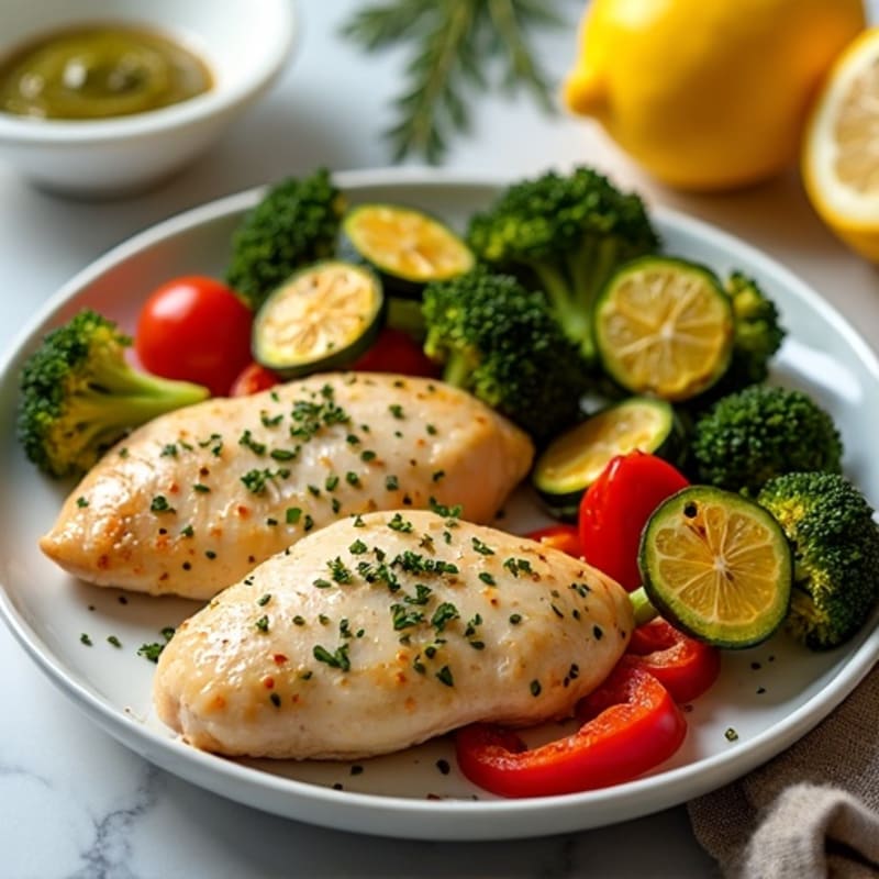 Sheet Pan Lemon Herb Chicken and Crispy Roasted Vegetables