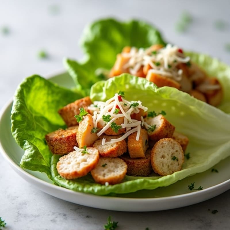 Crispy Grilled Chicken Caesar Lettuce Wraps