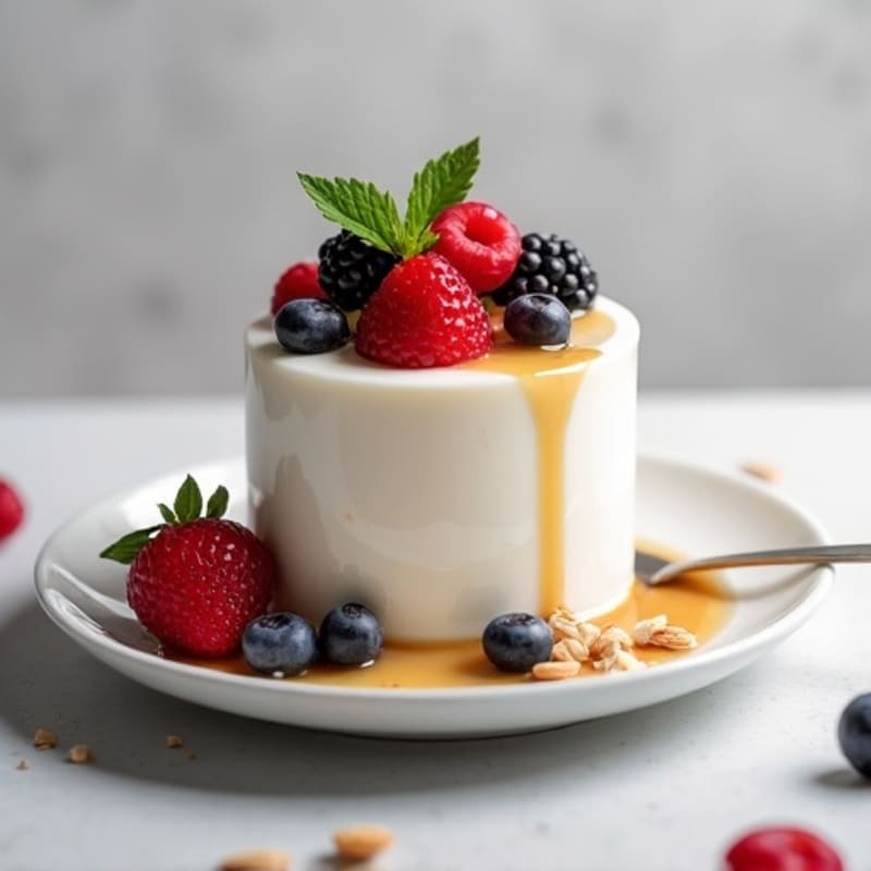 Silky Greek Yogurt Protein Mousse with Fresh Berries
