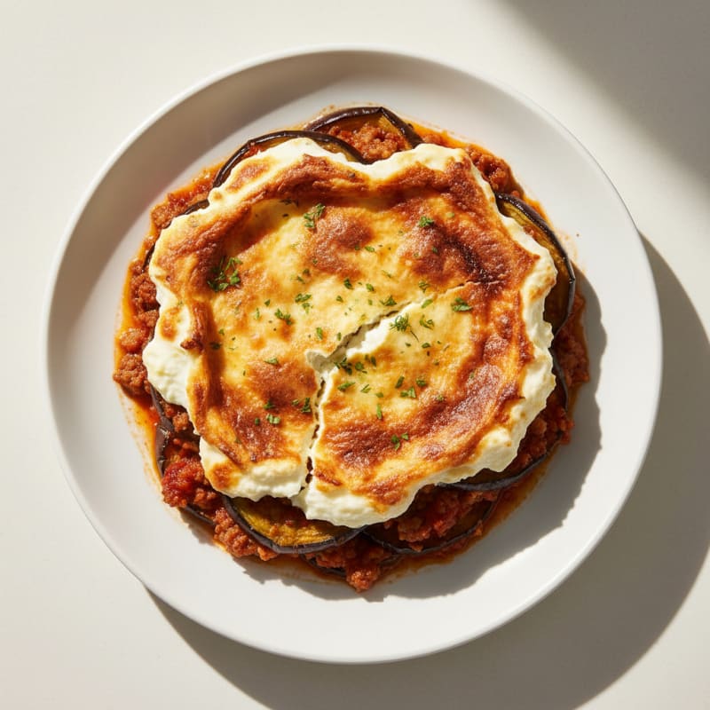 Creamy Lamb and Eggplant Moussaka Bake