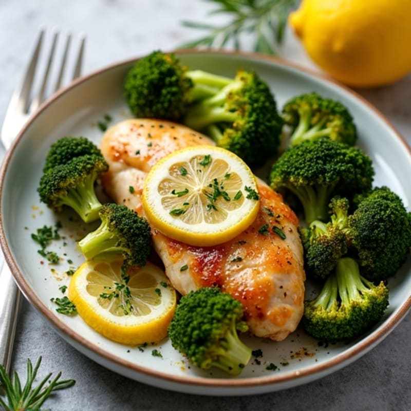 Sheet Pan Lemon Herb Chicken with Crispy Roasted Broccoli