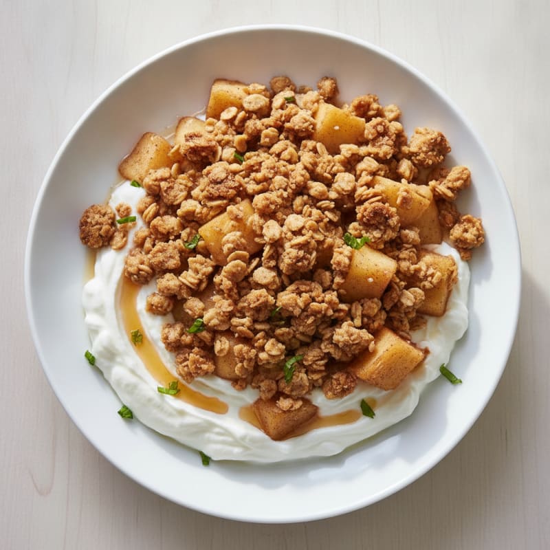 Baked Apple Crumble with Oat Topping