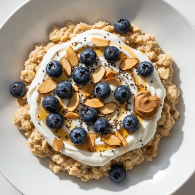Blueberry Almond Protein Breakfast Bowl