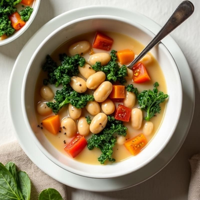 Creamy Tuscan Kale and White Bean Soup