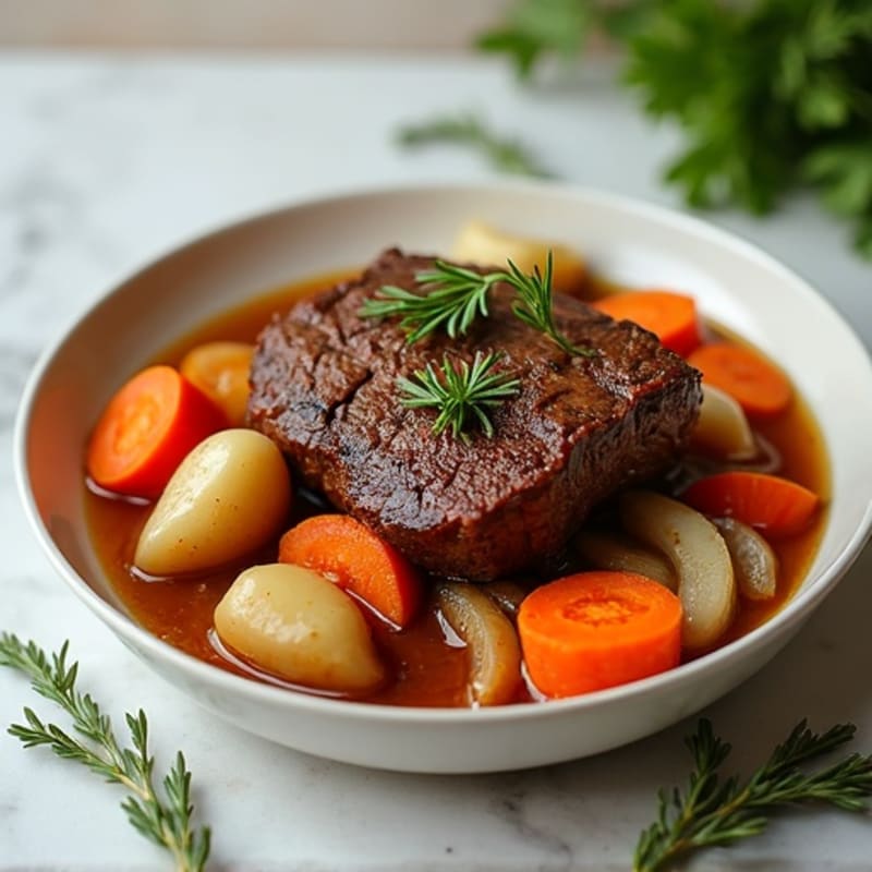 Healthy Slow-Cooked Beef Pot Roast with Root Vegetables