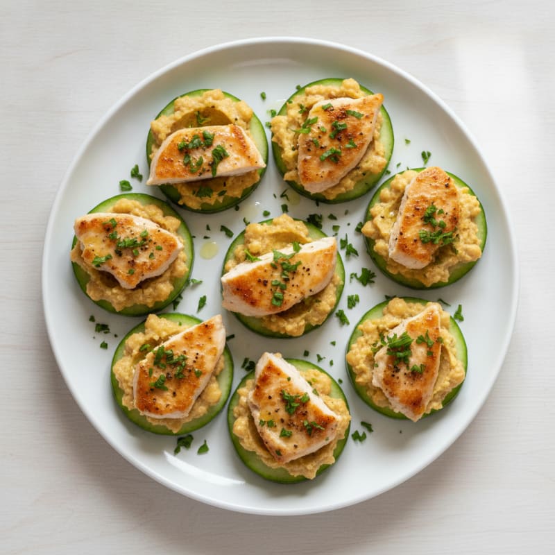 High-Protein Veggie Hummus Bites