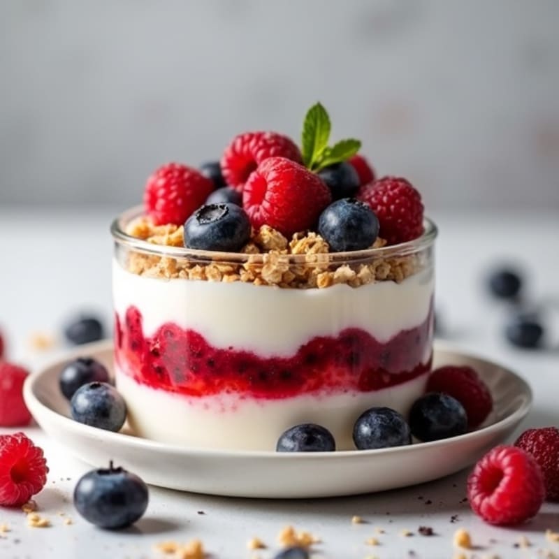 Silky Cottage Cheese and Berry Protein Parfait