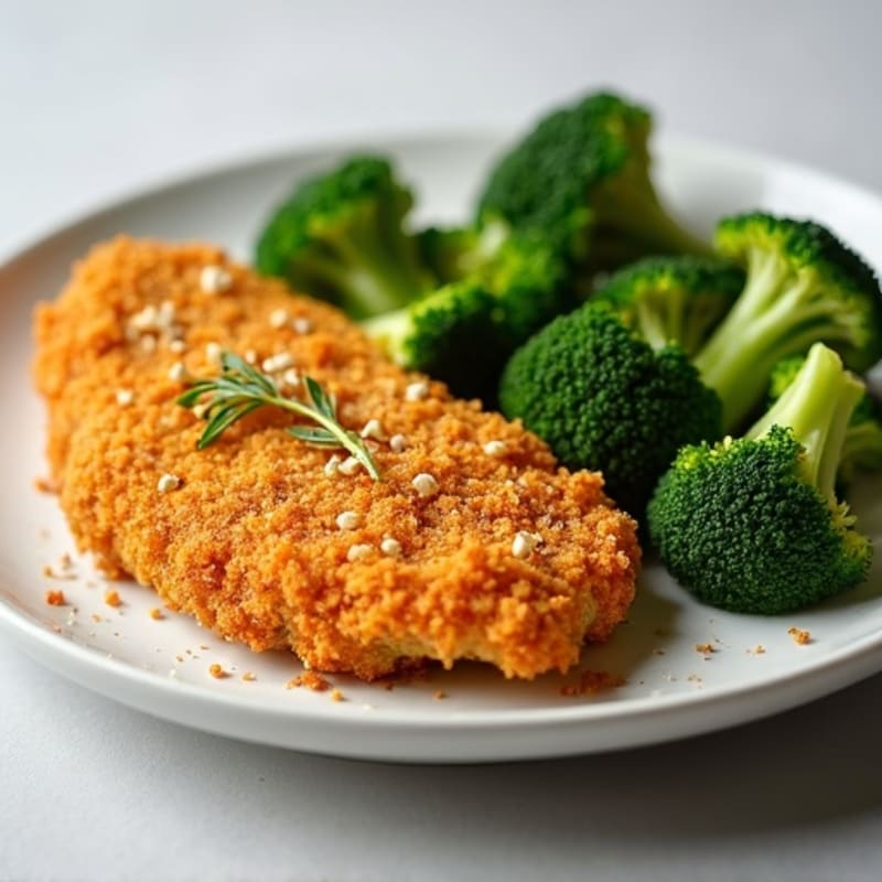 Crispy Baked Chicken Tenders with Roasted Broccoli