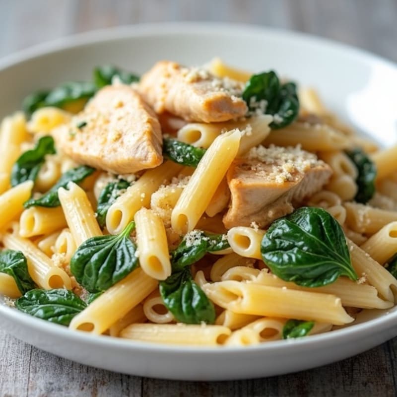 Healthy Creamy Chicken Alfredo Pasta
