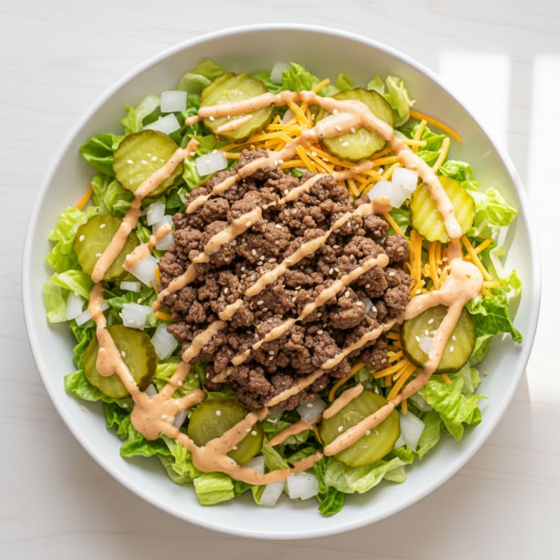 Big Mac Inspired Protein Bowl