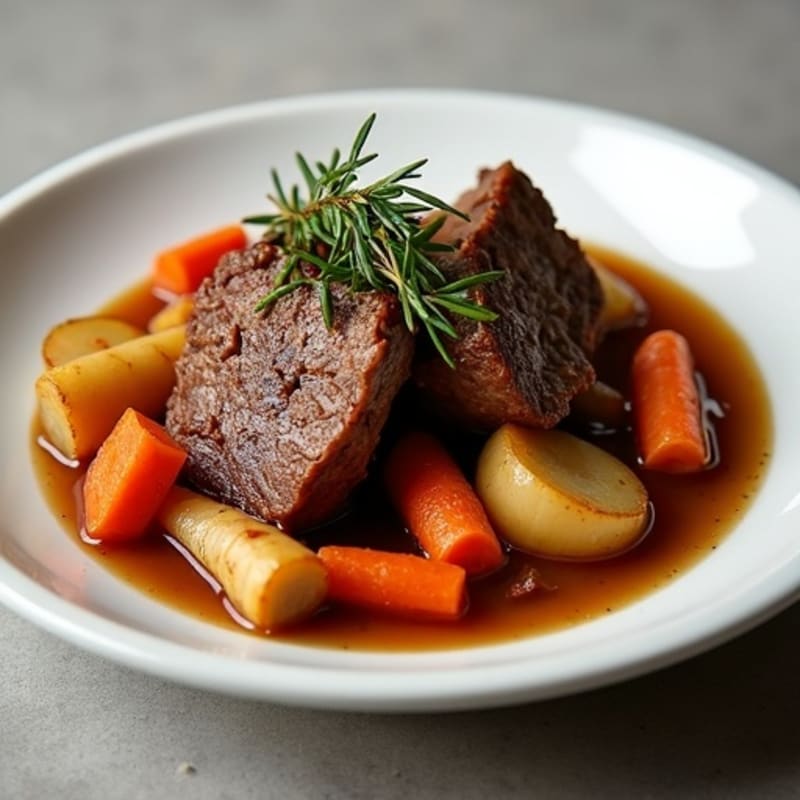 Tender Slow-Cooked Beef Pot Roast with Hearty Root Vegetables