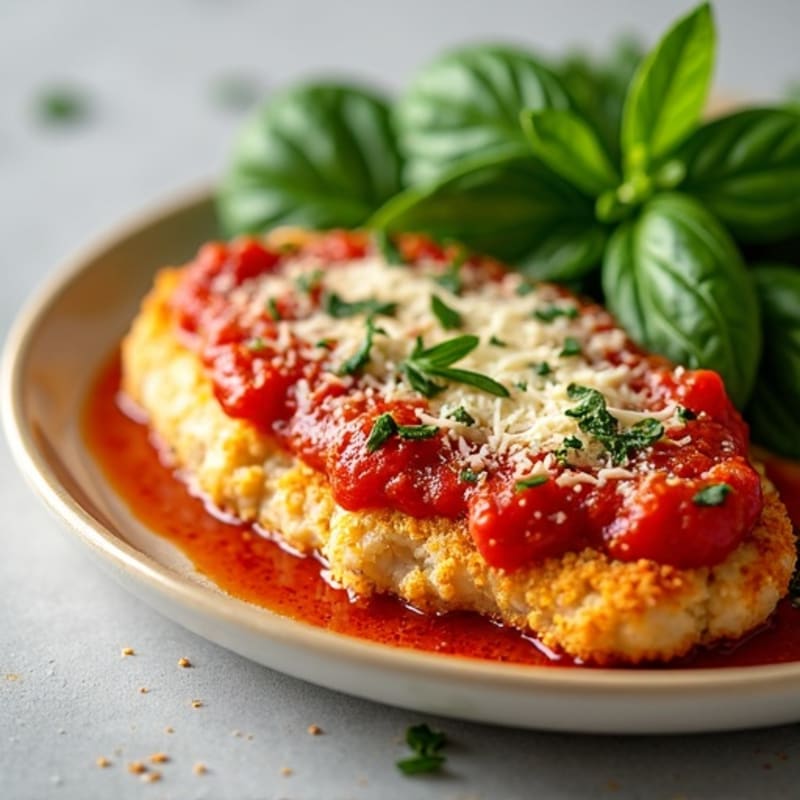 Crispy Baked Chicken Parmesan with Fresh Herbs