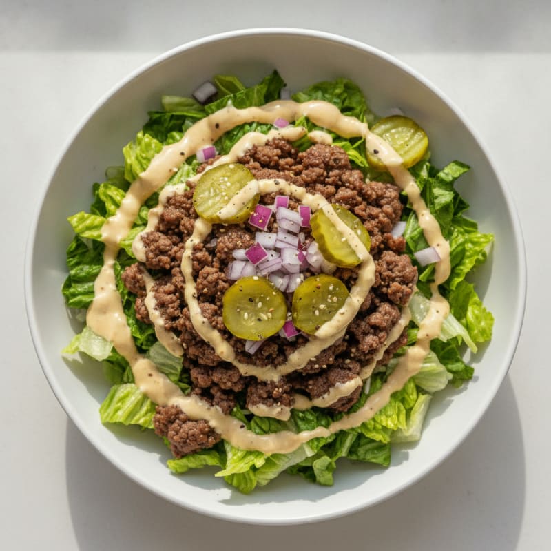 Big Mac Inspired Protein Bowl