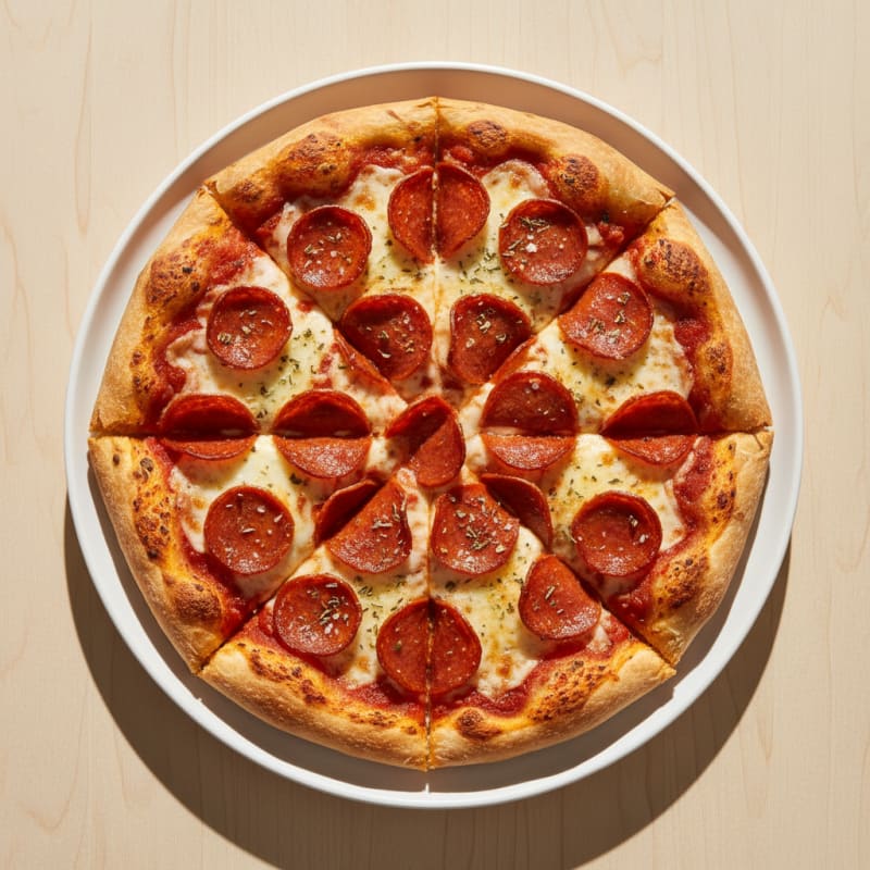 Crispy Pepperoni Stuffed Crust Pizza