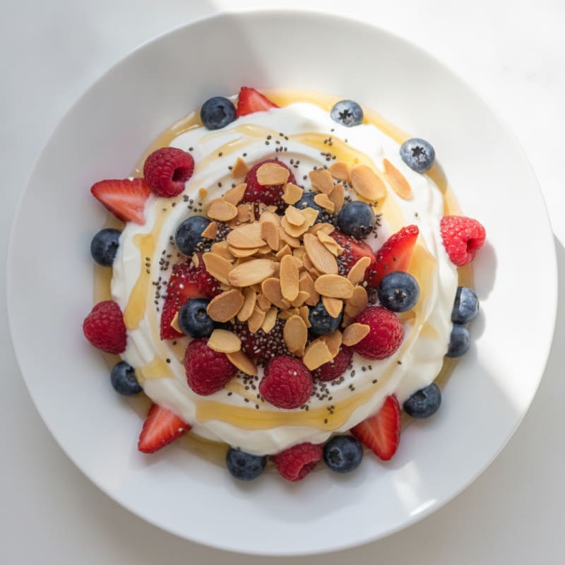 Creamy Greek Yogurt Protein Parfait with Mixed Berries